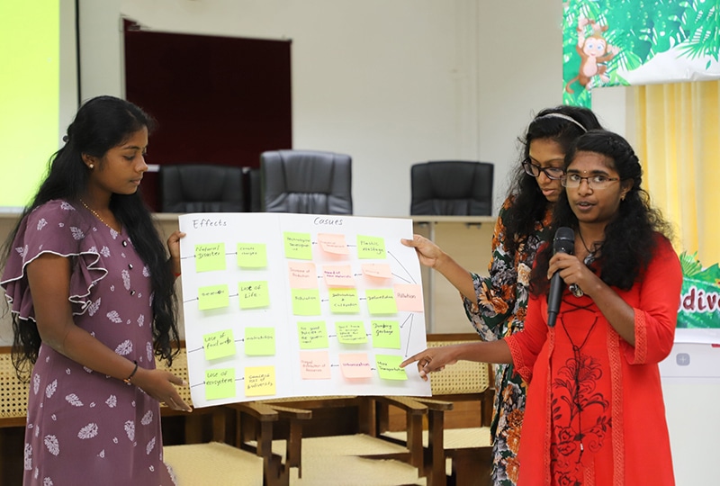 Three youth presenters at a GYBN event